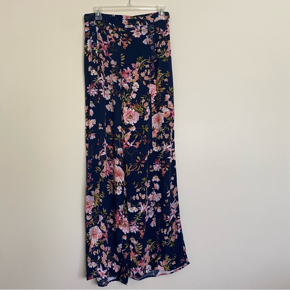 Xhilaration Blue Pink Flowing Slacks Casual